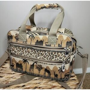 Vintage Pioneer Express Tapestry Travel Bag 13" Carry On Shoulder Strap Weekende